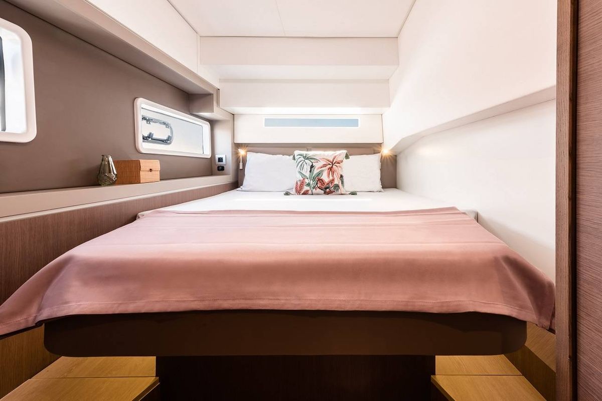 Cabin on Melody of Love, a Bali 4.2 catamaran at Pirovac, Croatia