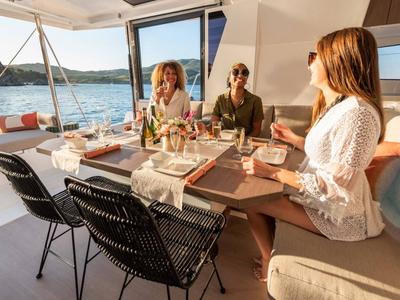 Salon of Melody of Love, a Bali 4.2 catamaran at Pirovac, Croatia