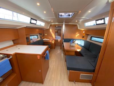 Salon of Aeolus, a Bavaria C42 sailboat at Athens, Greece