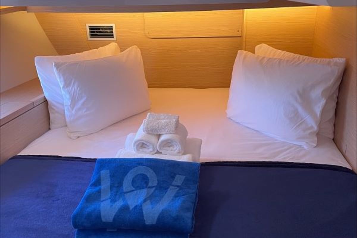 Cabin on Shandy Breeze, a Dufour 470 sailboat at Road Town, British Virgin Islands
