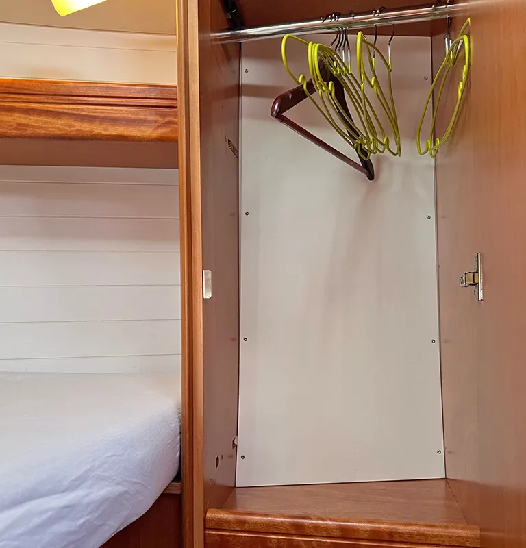 Cabin on Pulenat, a Bavaria Cruiser 33 sailboat at Punat, Croatia