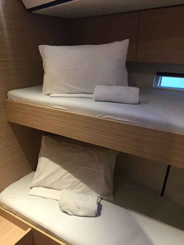 Cabin on SUNSHOWER, a D&D Kufner 54 sailboat at Grad Trogir, Croatia