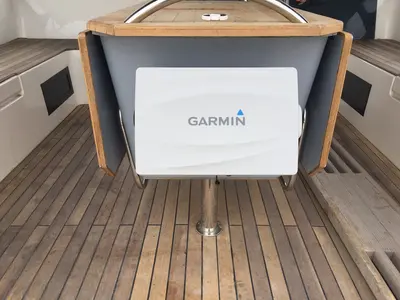 Deck of SUNSHOWER, a D&D Kufner 54 sailboat at Grad Trogir, Croatia