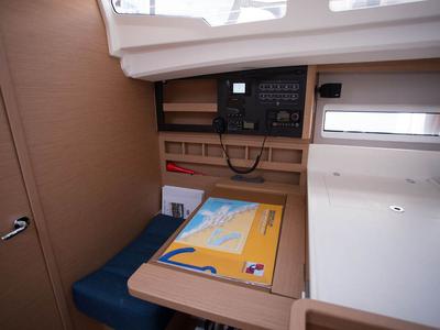 Cabin on Elle of Sweden, a Jeanneau Sun Odyssey 440 sailboat at Seget Donji, Croatia