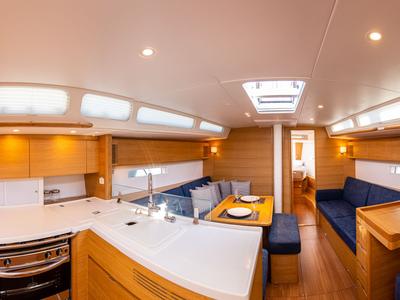 Galley of Sophia, a X-Yachts X4⁶ sailboat at Lavreotiki Municipal Unit, Greece
