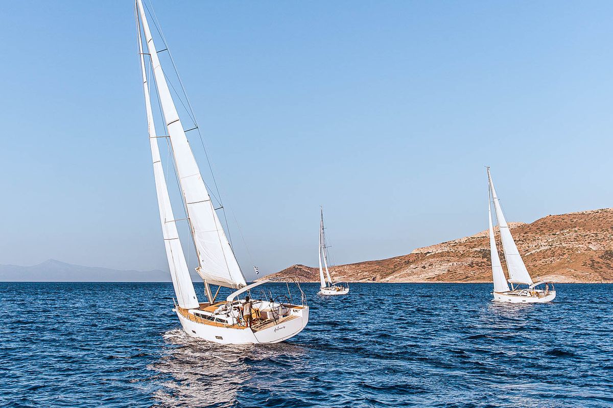 Exterior view of Sophia, a X-Yachts X4⁶ sailboat at Lavreotiki Municipal Unit, Greece