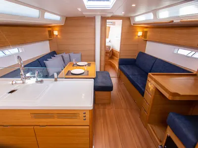 Salon of Sophia, a X-Yachts X4⁶ sailboat at Lavreotiki Municipal Unit, Greece