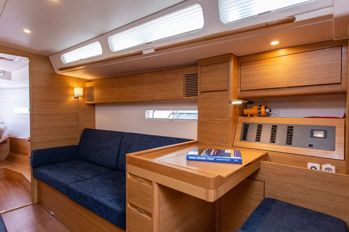 Salon of Sophia, a X-Yachts X4⁶ sailboat at Lavreotiki Municipal Unit, Greece