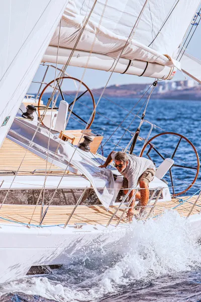 Sophia, a X-Yachts X4⁶ sailboat at Lavreotiki Municipal Unit, Greece