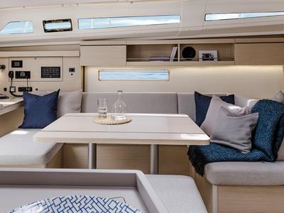 Salon of Wing, a Beneteau Oceanis 40.1 sailboat at San Vincenzo, Italy