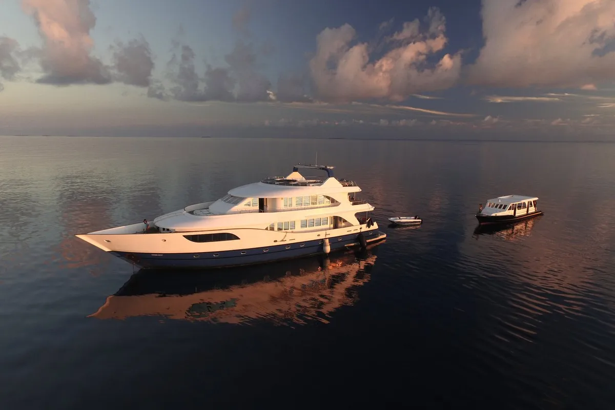 Exterior view of Honors Legacy, a Custom Made MY Honors Legacy yacht at Malé, Maldives