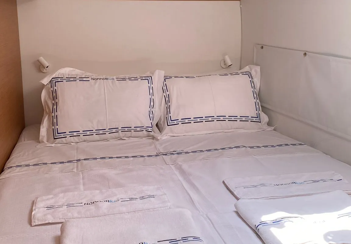Cabin on Carmelina, a Excess 11 catamaran at Fethiye, Turkey