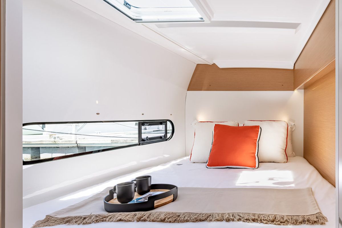 Cabin on Carmelina, a Excess 11 catamaran at Fethiye, Turkey