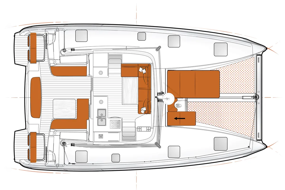 Carmelina, a Excess 11 catamaran at Fethiye, Turkey