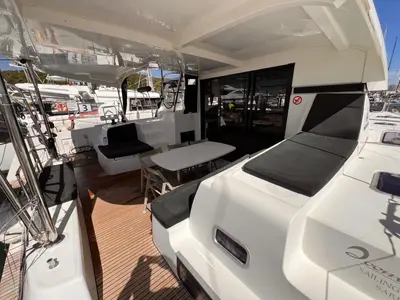 ICE CAT, a Lagoon Lagoon 42 catamaran at Olbia, Italy