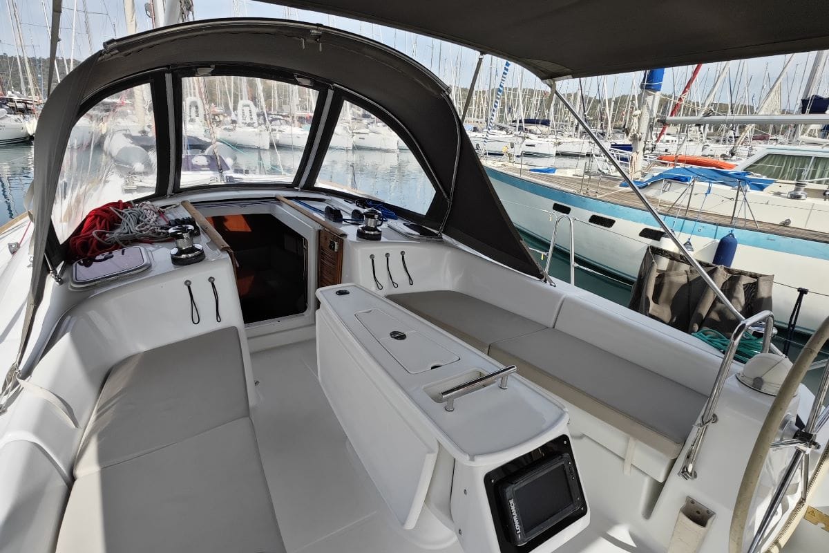 Violet, a Beneteau Oceanis 40 sailboat at Fethiye, Turkey