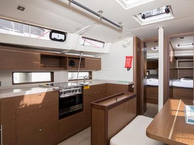 Galley of Pura Vida, a Beneteau Oceanis 46.1 sailboat at Općina Medulin, Croatia