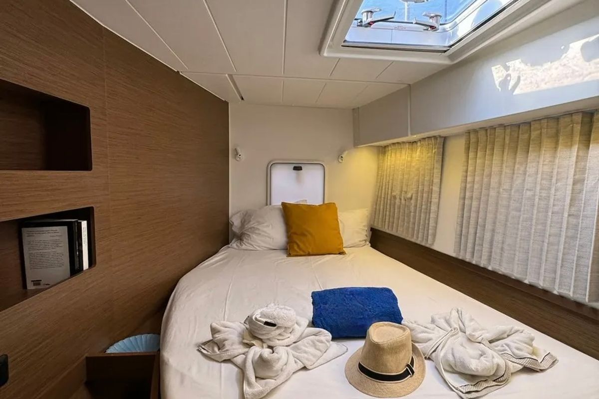 Cabin on Melina, a Lagoon 42 catamaran at Pallini Municipal Unit, Greece