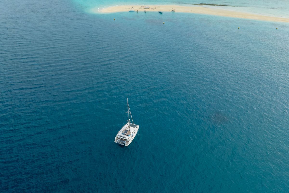 Exterior view of Knyps, a Fountaine Pajot Helia 44 - 4 + 2 cab. catamaran at Azam Marina, Tanzania