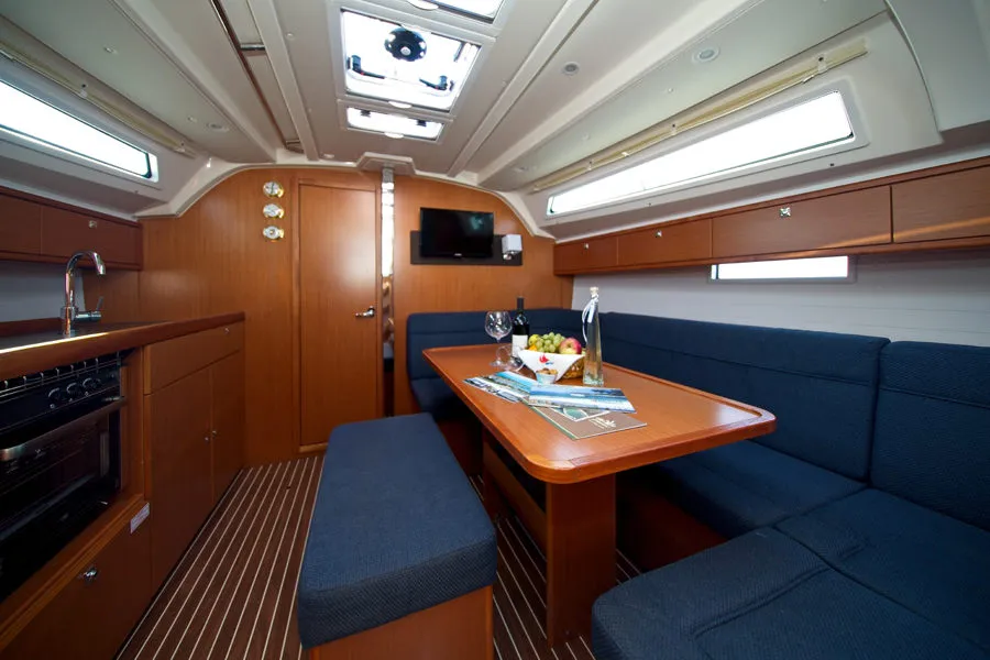 Salon of MH 69, a Bavaria Cruiser 41 sailboat at Murter, Croatia