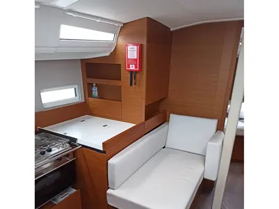 Galley of Evnia, a Jeanneau Sun Odyssey 410 sailboat at Volos Municipality, Greece
