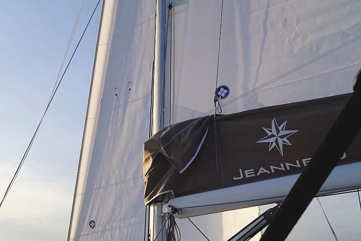 Evnia, a Jeanneau Sun Odyssey 410 sailboat at Volos Municipality, Greece