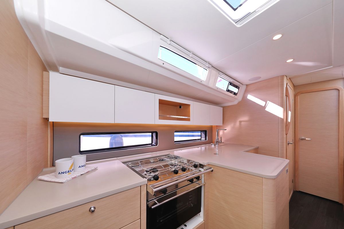 Galley of Wild Rose, a Dufour 41 sailboat at Primošten, Croatia