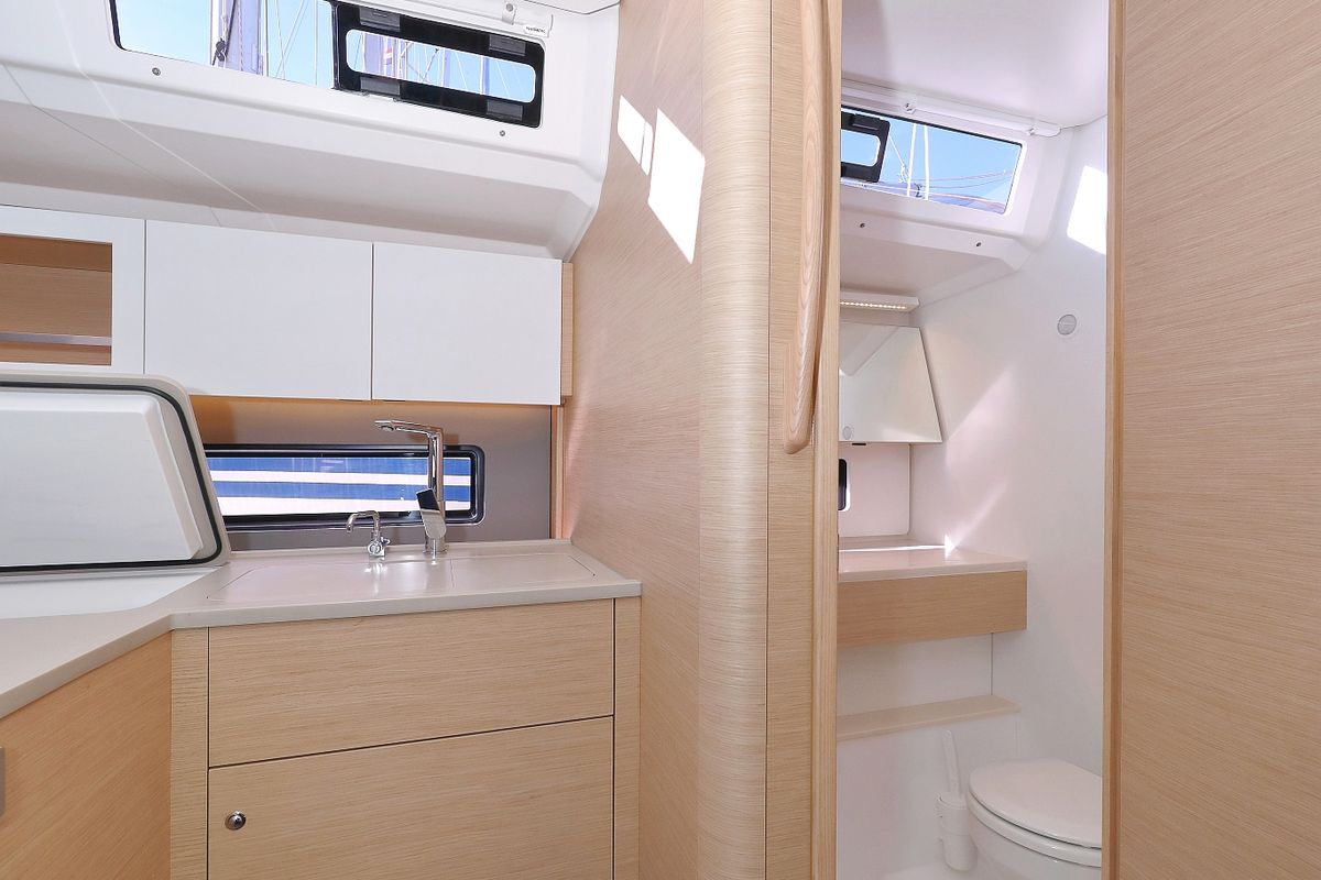 Galley of Wild Rose, a Dufour 41 sailboat at Primošten, Croatia