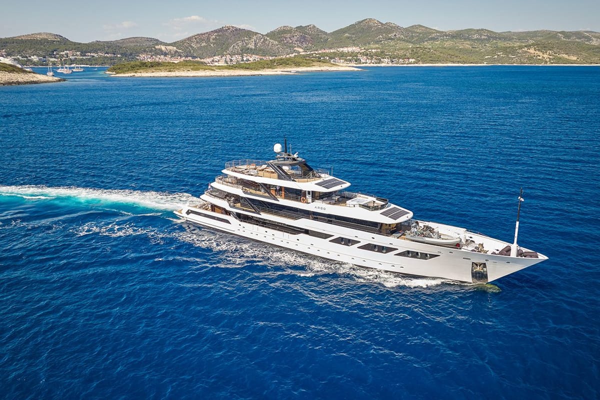 Exterior view of Argo, a Custom Made ICY 55 yacht at Split, Croatia