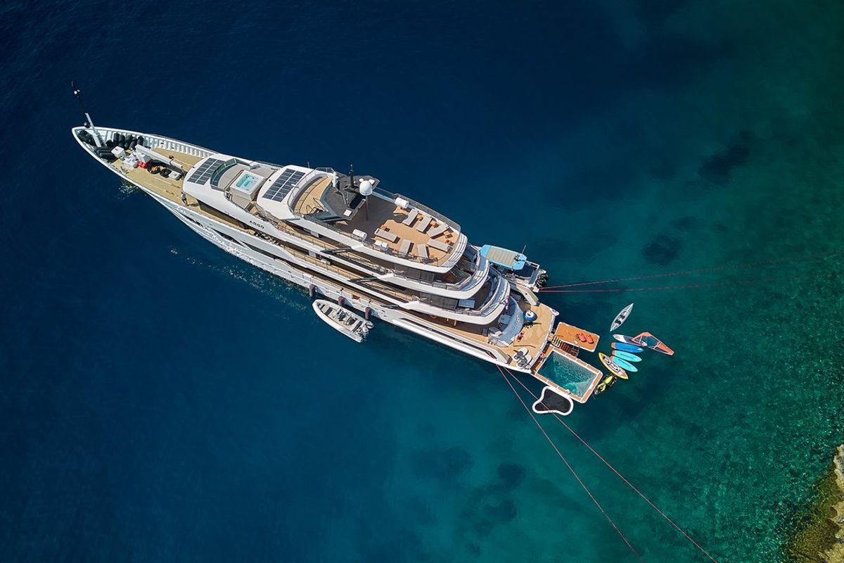 Exterior view of Argo, a Custom Made ICY 55 yacht at Split, Croatia