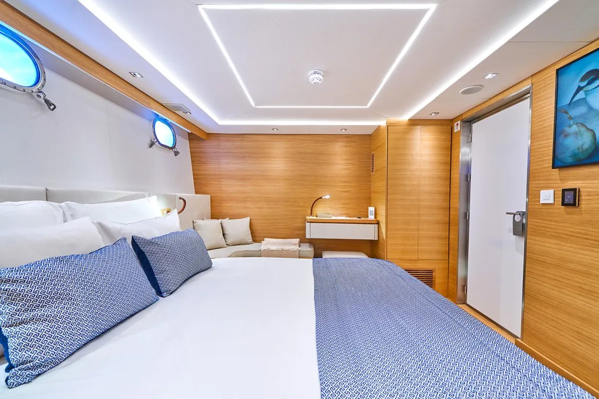 Cabin on Argo, a Custom Made ICY 55 yacht at Split, Croatia