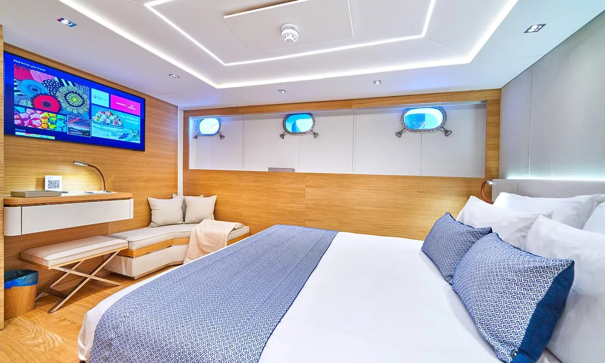 Cabin on Argo, a Custom Made ICY 55 yacht at Split, Croatia