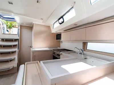 Galley of Anfitrite, a Beneteau Oceanis 51.1 sailboat at Trapani, Italy