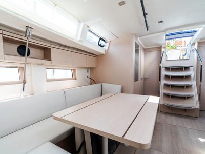 Salon of Anfitrite, a Beneteau Oceanis 51.1 sailboat at Trapani, Italy