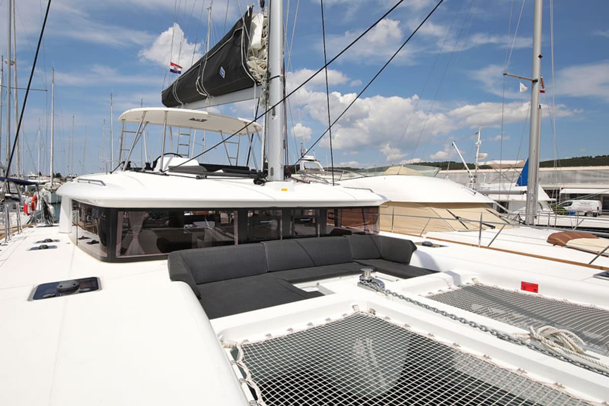 Deck of PARADISE, a Lagoon 450 catamaran at Općina Sukošan, Croatia