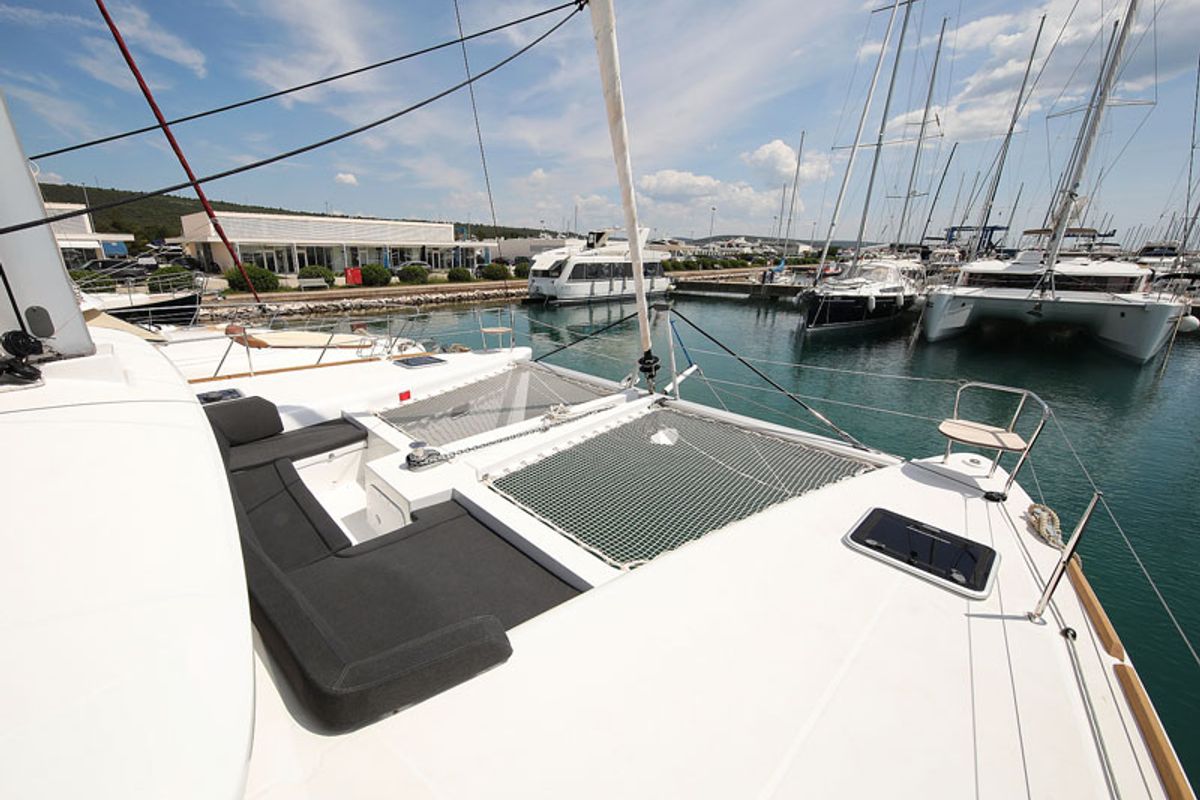 Deck of PARADISE, a Lagoon 450 catamaran at Općina Sukošan, Croatia
