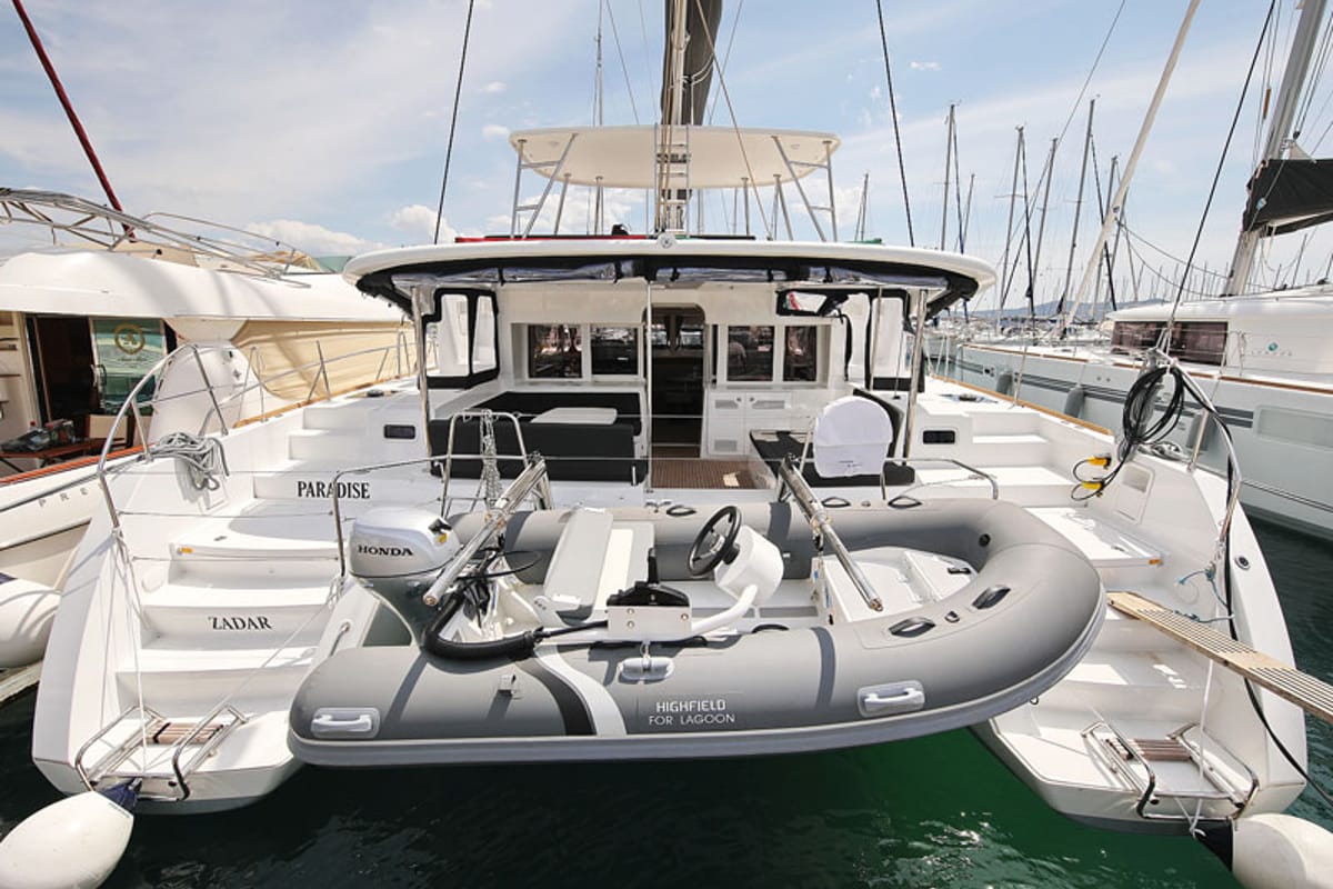 Exterior view of PARADISE, a Lagoon 450 catamaran at Općina Sukošan, Croatia