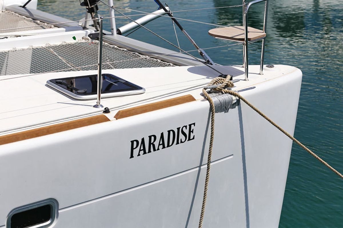 Exterior view of PARADISE, a Lagoon 450 catamaran at Općina Sukošan, Croatia