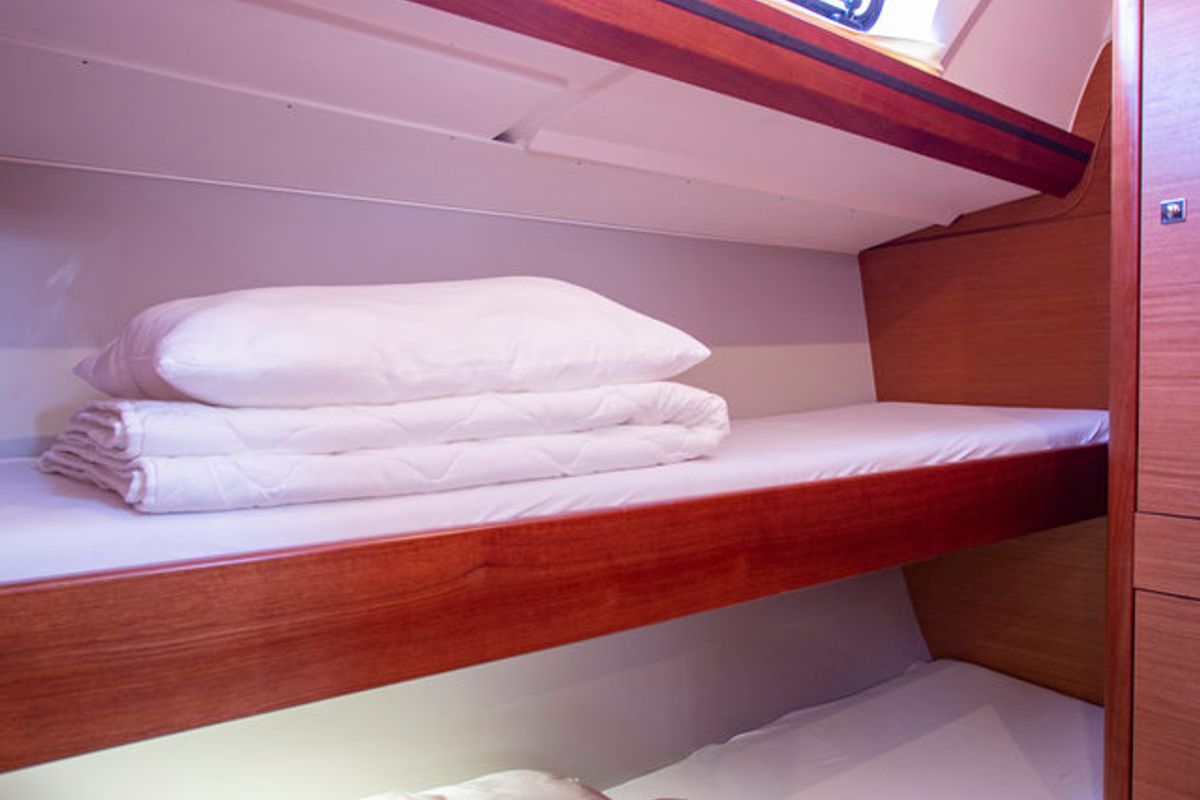 Cabin on Nerthag, a Dufour 520 GL sailboat at Grad Pula, Croatia