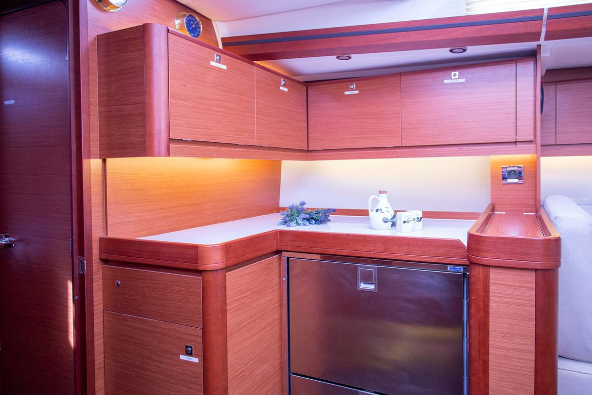 Galley of Nerthag, a Dufour 520 GL sailboat at Grad Pula, Croatia