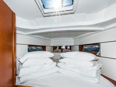 Cabin on Nirvana, a Beneteau Oceanis 38.1 sailboat at Grad Biograd na Moru, Croatia