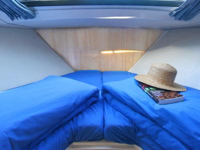 Cabin on Caprice - Comfort 23, a Cygnet Caprice motorboat at Casier, Italy