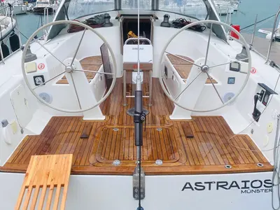 Cockpit of Astraios, a Hanse Yachts Hanse 430 E sailboat at Grad Pula, Croatia