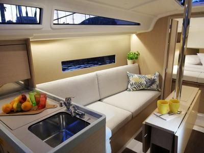 Salon of YODA, a Beneteau Oceanis 30.1 sailboat at Općina Medulin, Croatia