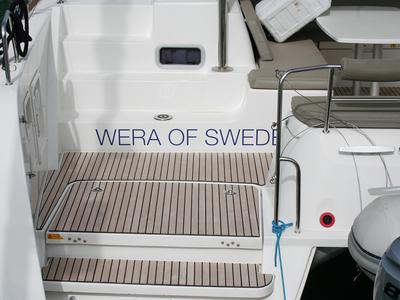 Deck of Wera of Sweden, a Lagoon 40 catamaran at Dubrovnik, Croatia
