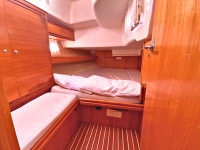 Cabin on Daphne, a Bavaria Cruiser 50 sailboat at Rosignano Solvay, Italy