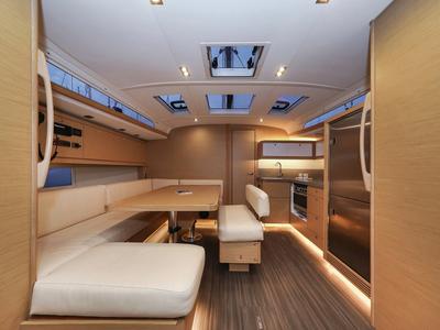 Salon of Chill Course, a Dufour 470 sailboat at Grad Trogir, Croatia