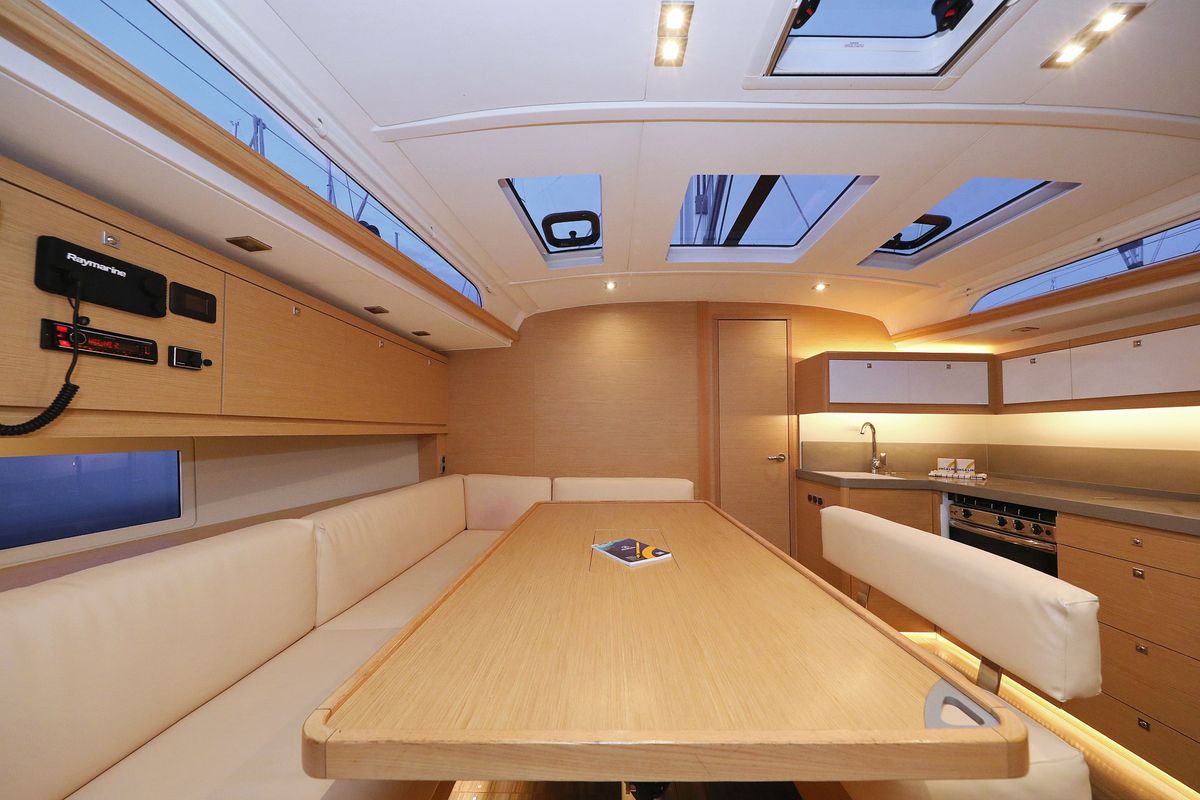 Salon of Chill Course, a Dufour 470 sailboat at Grad Trogir, Croatia