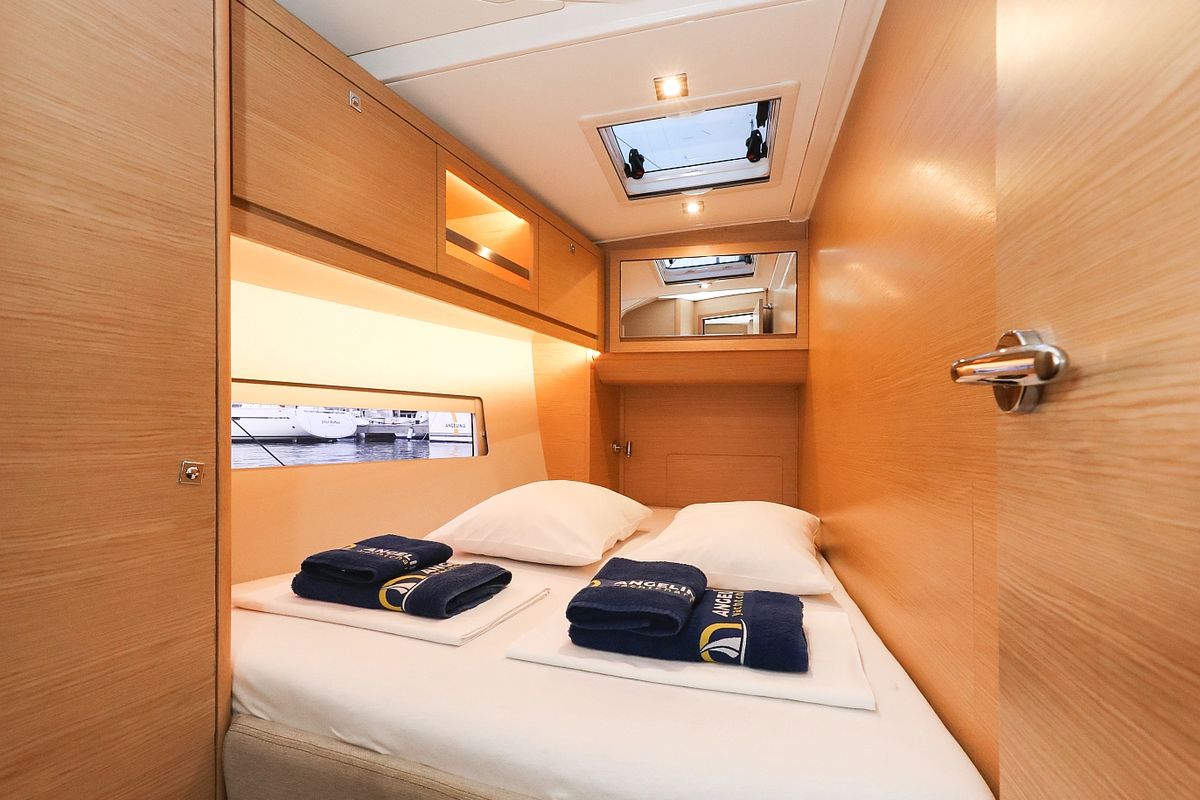 Cabin on Chill Course, a Dufour 470 sailboat at Grad Trogir, Croatia