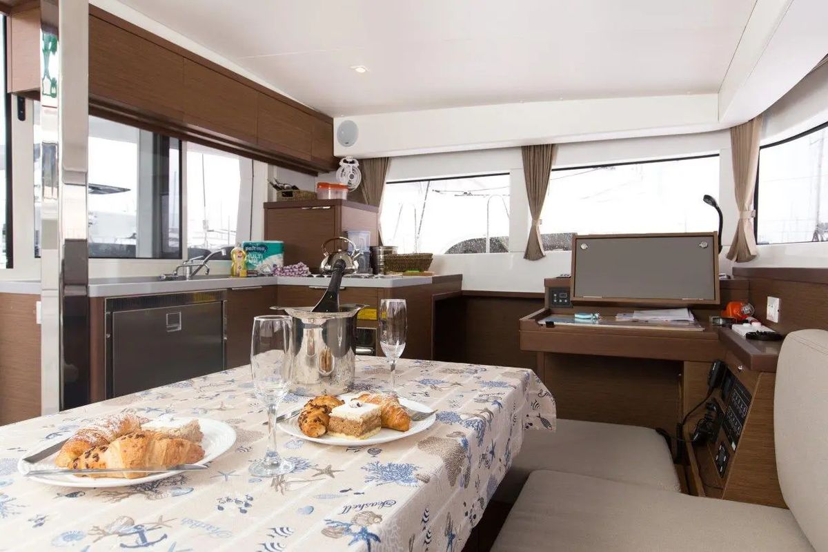 Cabin on Marinero, a Lagoon 40 catamaran at Lavreotiki Municipal Unit, Greece